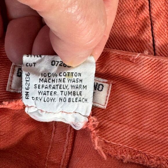 Georges Marciano For Guess 80's Vintage Orange High Rise Ankle Zip Jeans Sz 29 - Picture 7 of 9